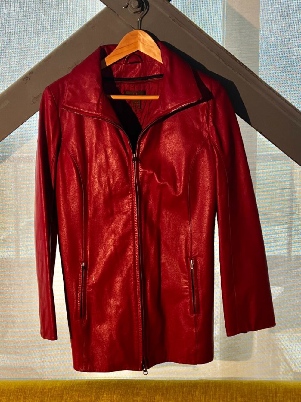 Danier Red Leather Jacket - Picture 7 of 11